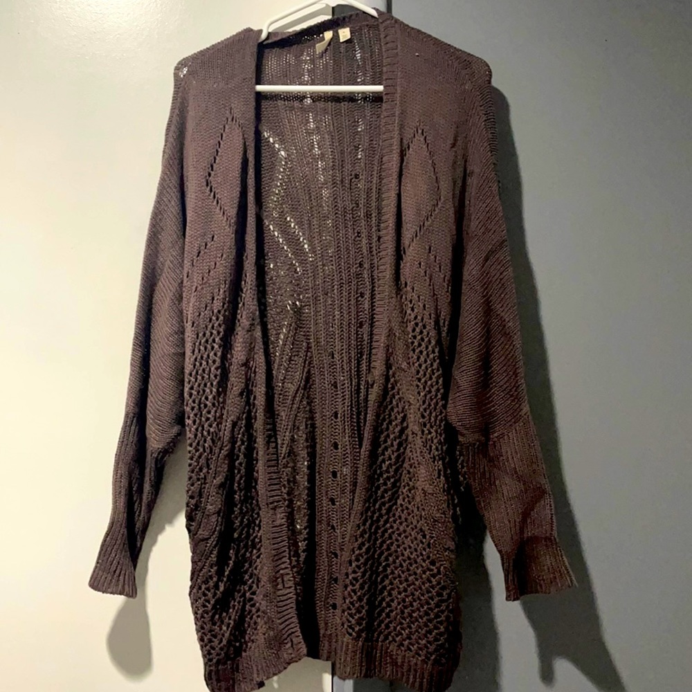 Brown Knit Cardigan